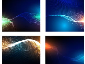 夢幻科技動感藍色科技曲線光效矢量背景圖片素材 ai模板下載 26.95mb 其他大全 科技